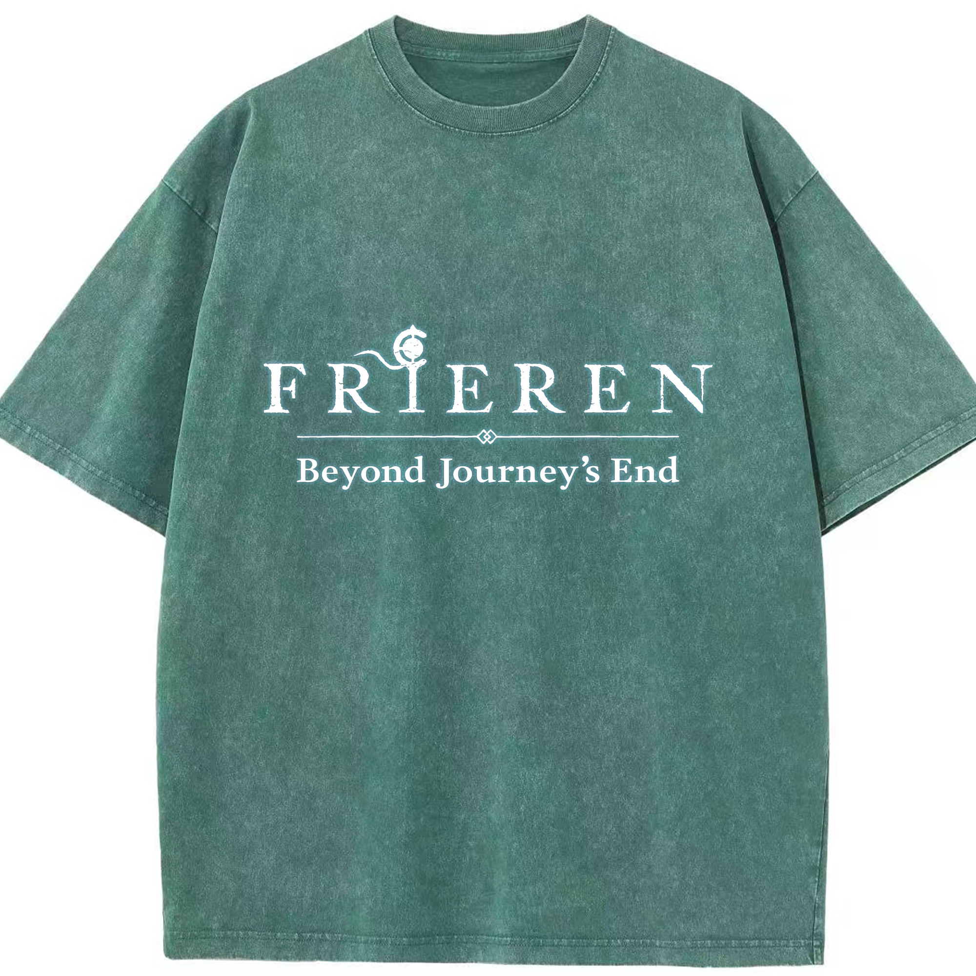 （画像用） 葬送のフリーレン Frieren 綿100% ヴィンテージ風 半袖Tシャツ（フロントプリント）